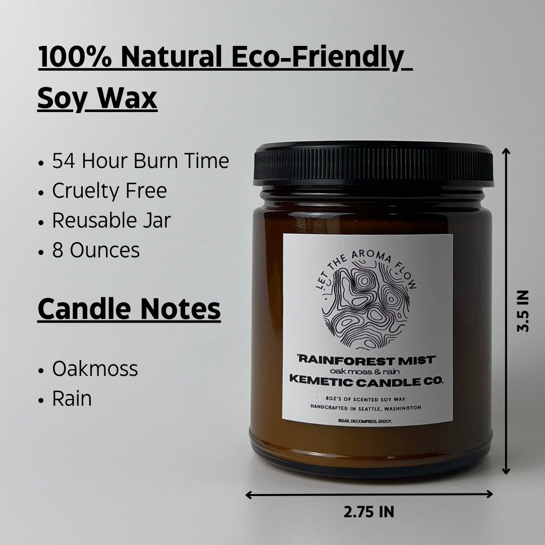 'Rainforest Mist' 8 oz - Kemetic Candle Co. Official Store