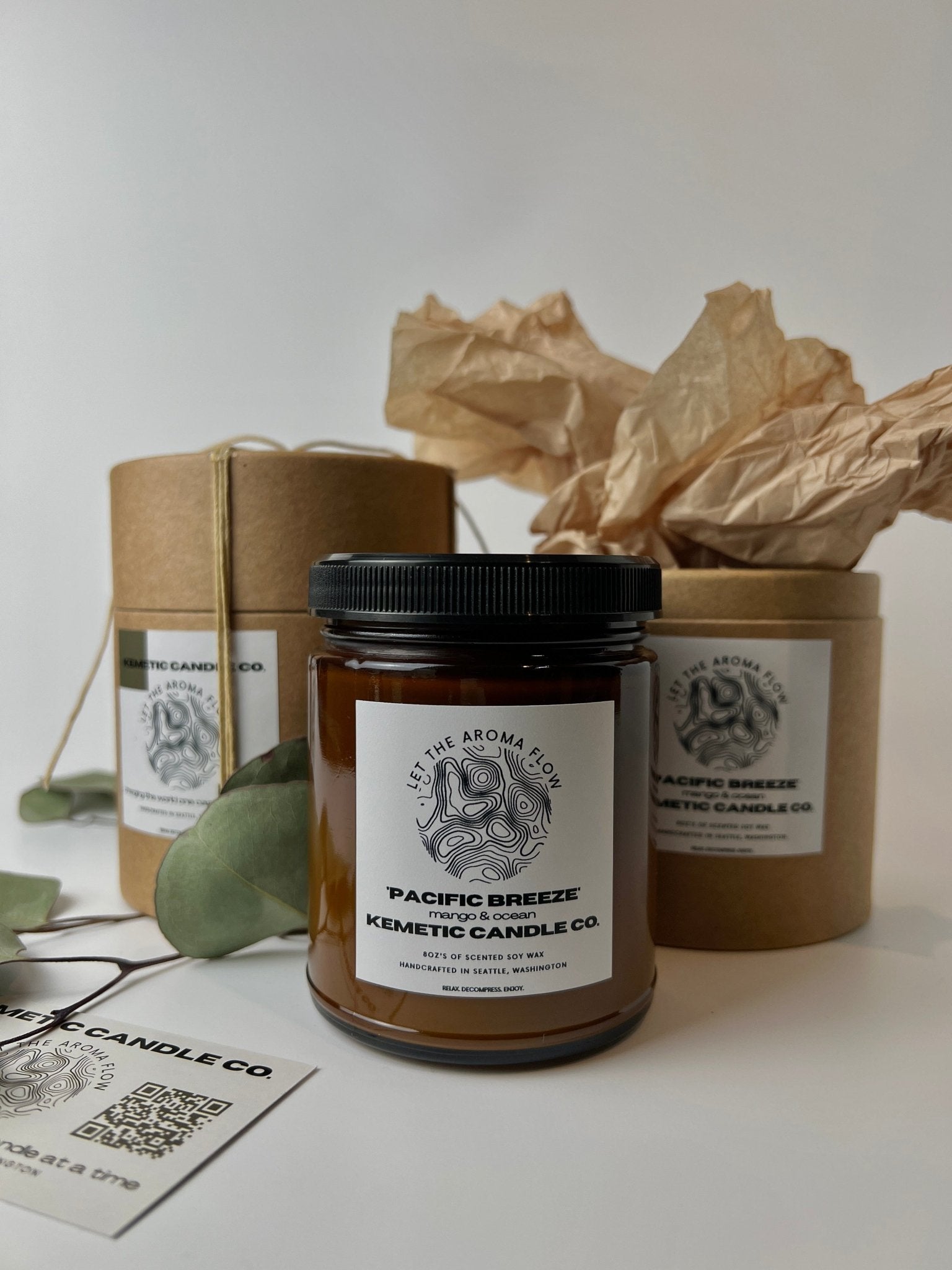 Pacific Breeze 8 oz Candles by Kemetic Candle Co. | Relax & Decompress
